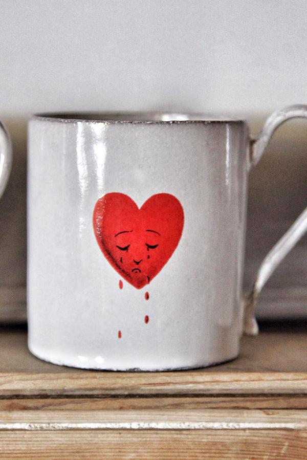 Summerill & Bishop Crying Heart Mug By Astier De Villatte 9cm