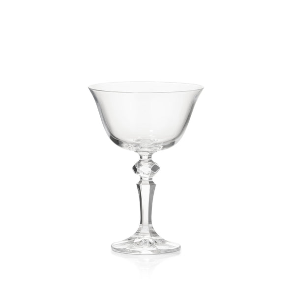 summerill & bishop Crystal Faceted Ball Stem Champagne Coupe