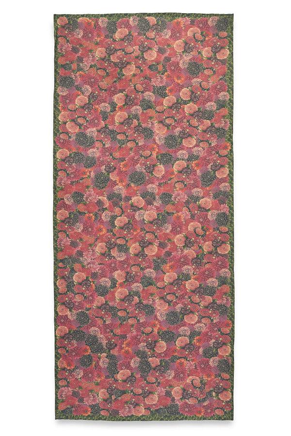 summerill & bishop 'Dahlia' Linen Tablecloth in Red & Purple