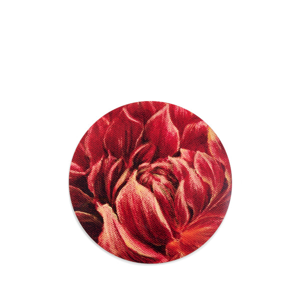 summerill & bishop Dahlia 'Surprise' Round Cork-Backed Placemat in Pink 34cm