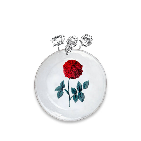 Summerill & Bishop Dutch Hundred Leaved Rose Soup Plate By Astier De Villatte 22cm