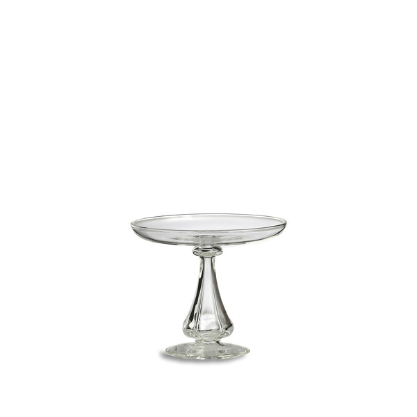 Summerill & Bishop Eleanor Clear Handblown Glass Cake Stand & Dome Small 19cm