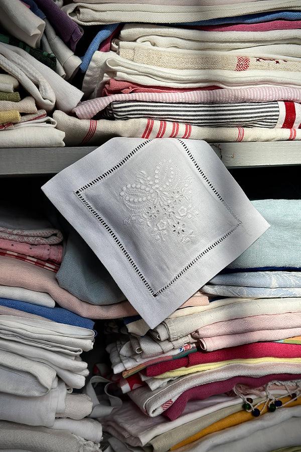 Summerill & Bishop Embroidered Bouquet Cotton Lavender Sachet