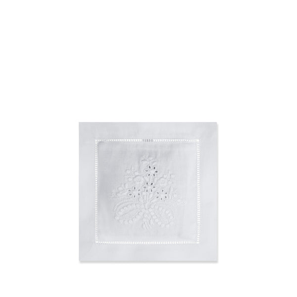 summerill & bishop Embroidered Bouquet Cotton Lavender Sachet