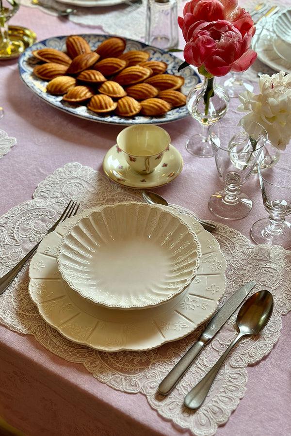 Summerill & Bishop 'Eugenie' Lace Orchid Flower & Leaves Placemat 35 X 50cm