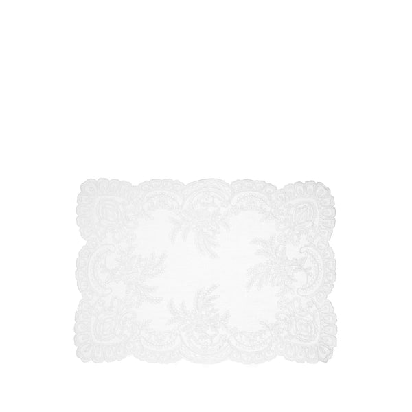 summerill & bishop 'Eugenie' Lace Orchid Flower & Leaves Placemat 35 x 50cm