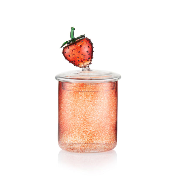 summerill & bishop Exclusive Handblown Glass Strawberry Jar 17cm