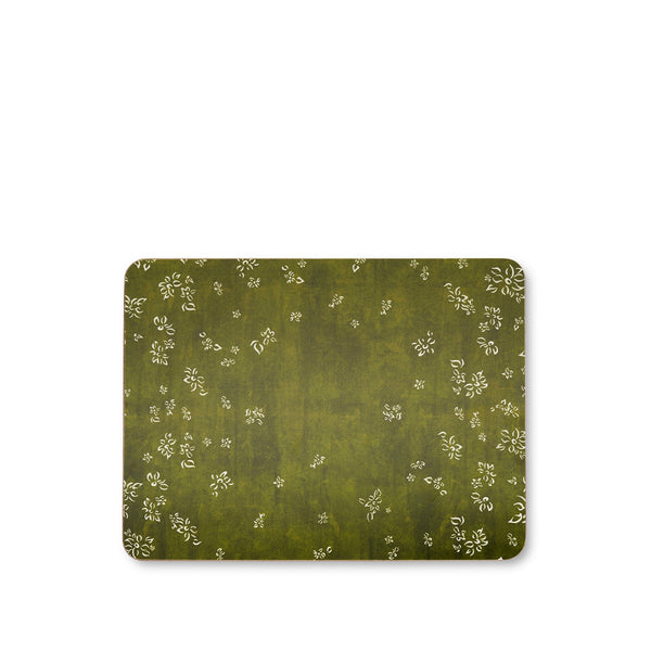 summerill & bishop Falling Flower Cork-Backed Placemat in Avocado Green 29 x 38cm