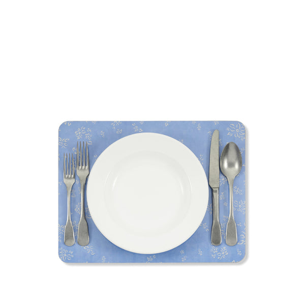 Summerill & Bishop Falling Flower Cork-Backed Placemat In Pale Blue 29 X 38cm