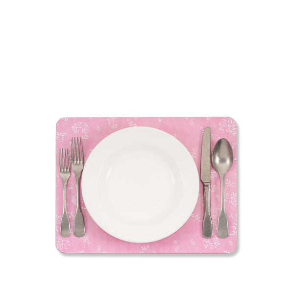 Summerill & Bishop Falling Flower Cork-Backed Placemat In Pale Pink 29 X 38cm