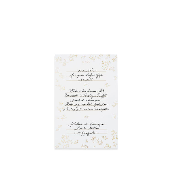 Summerill & Bishop 'Falling Flower' In Gold Foil Table Menu Set Of 12