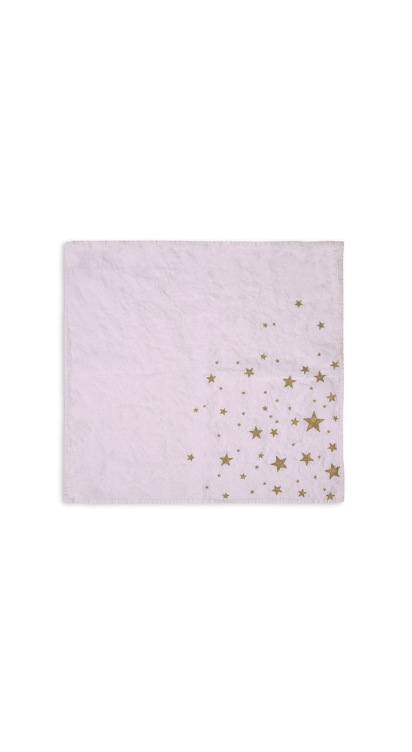 Summerill & Bishop Falling Stars Linen Napkin In Light Pink 50x50cm