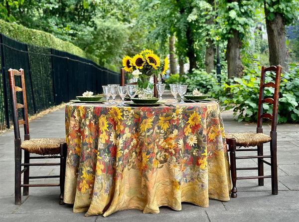 Summerill & Bishop 'Fleurs Des Prés' Round Linen Tablecloth 260cm