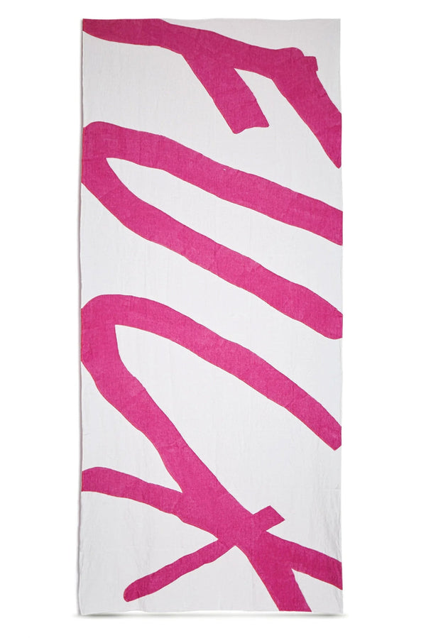 summerill & bishop 'Fuck' Word Linen Tablecloth in Fuchsia Pink