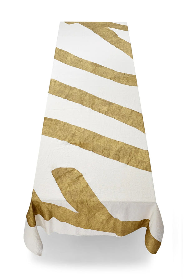 Summerill & Bishop 'Fuck' Word Linen Tablecloth In Gold