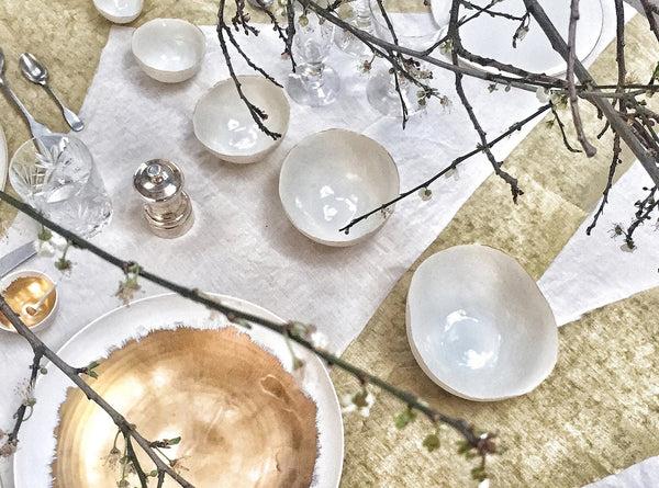 Summerill & Bishop 'Fuck' Word Linen Tablecloth In Gold