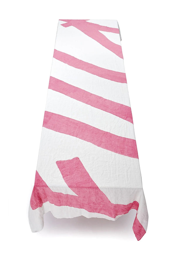 Summerill & Bishop 'Fuck' Word Linen Tablecloth In Rose Pink