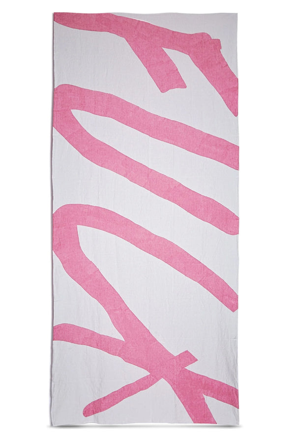 summerill & bishop 'Fuck' Word Linen Tablecloth in Rose Pink