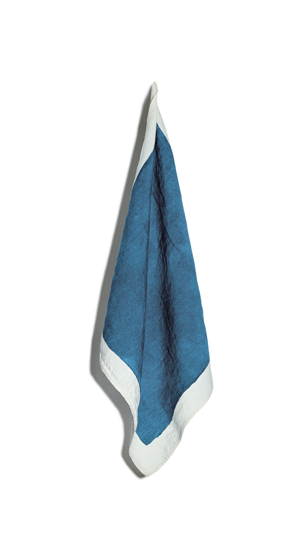 summerill & bishop 'Full Field' Linen Napkin in Midnight Blue 50x50cm