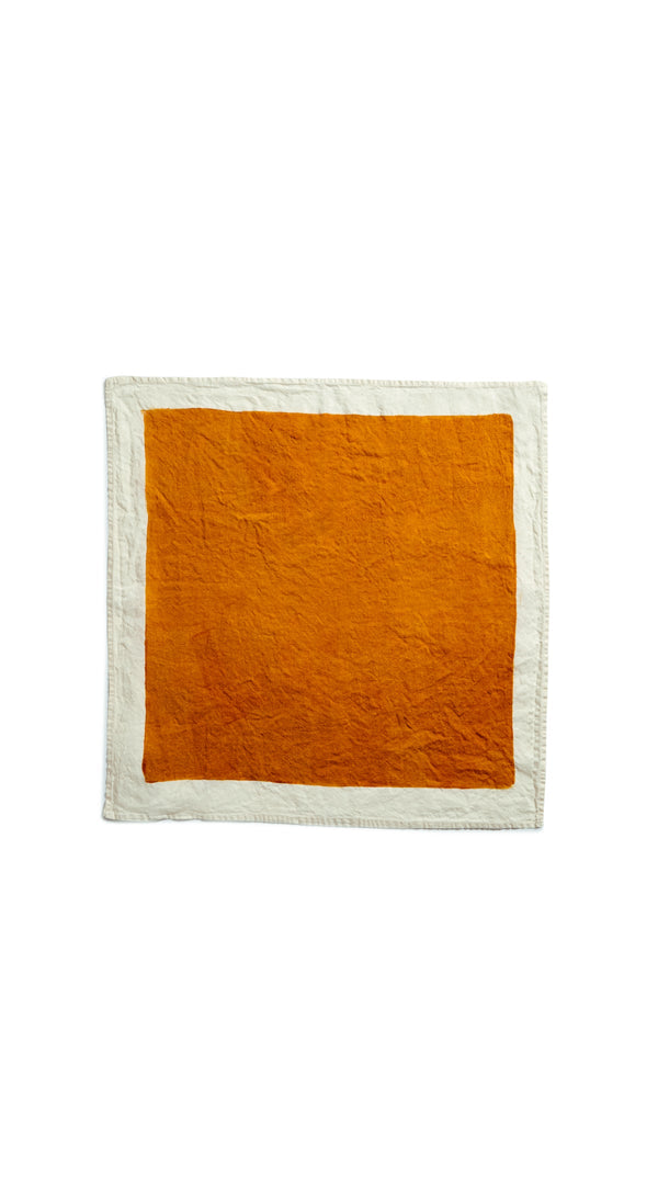 Summerill & Bishop 'Full Field' Linen Napkin In Mustard Yellow 50x50cm