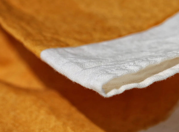 Summerill & Bishop 'Full Field' Linen Napkin In Mustard Yellow 50x50cm