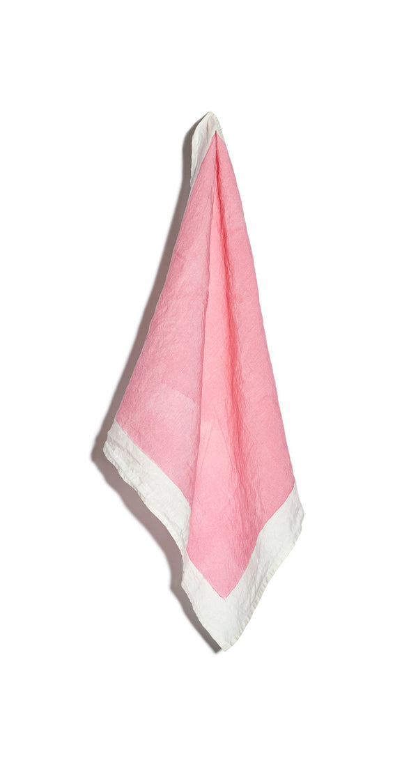 summerill & bishop 'Full Field' Linen Napkin in Rose Pink 50x50cm