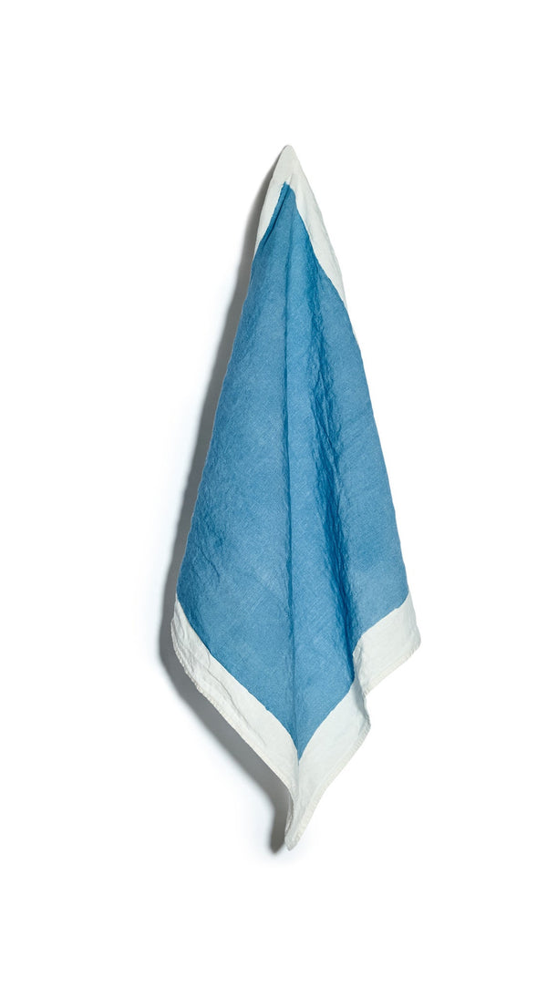 summerill & bishop 'Full Field' Linen Napkin in Sky Blue 50x50cm