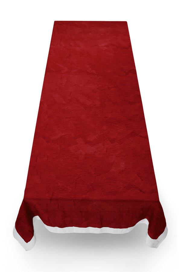 Summerill & Bishop 'Full Field' Linen Tablecloth In Claret Red