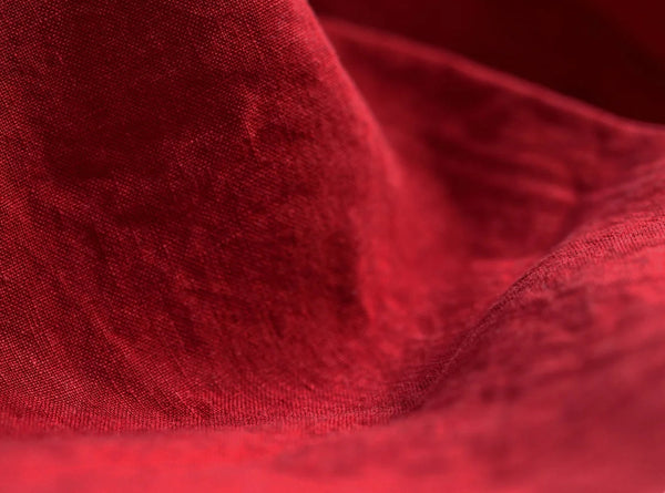 Summerill & Bishop 'Full Field' Linen Tablecloth In Claret Red