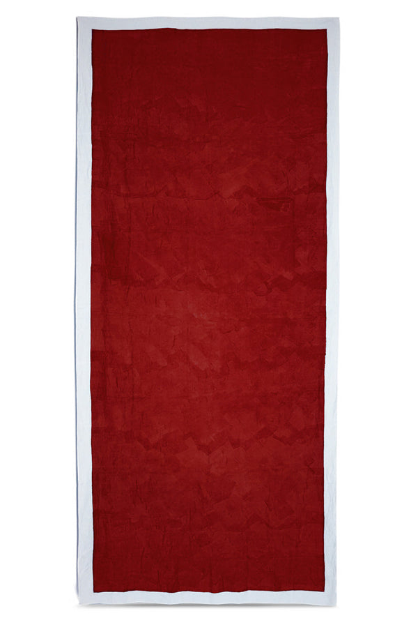 summerill & bishop 'Full Field' Linen Tablecloth in Claret Red