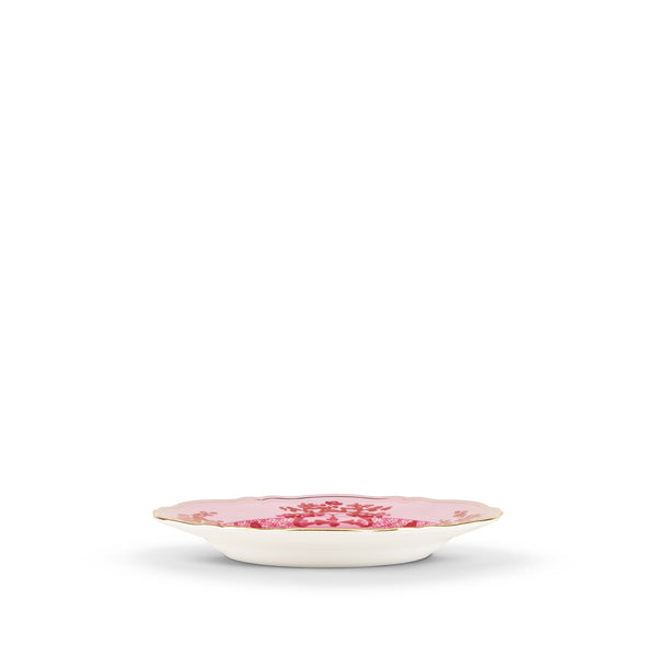 Summerill & Bishop Ginori 1735 Oriente Italiano Pink Gold Rim Flat Dinner Plate Set Of 2 26.5cm