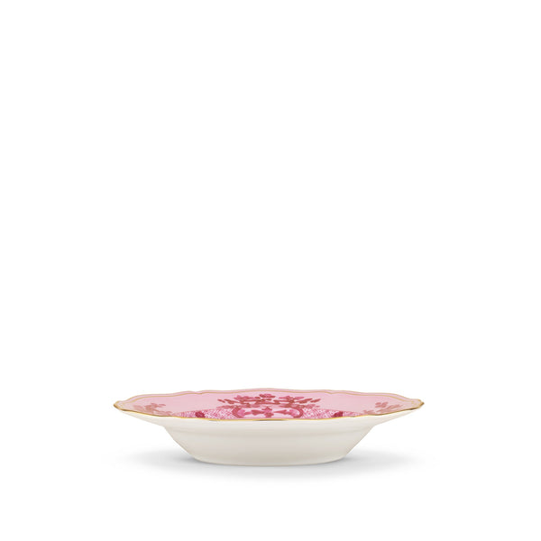 Summerill & Bishop Ginori 1735 Oriente Italiano Pink Gold Rim Soup Plate Set Of 2 24cm