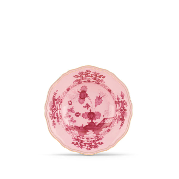 summerill & bishop Ginori 1735 Oriente Italiano Pink Gold Rim Soup Plate Set of 2 24cm