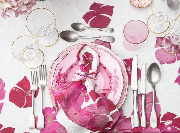 Summerill & Bishop Ginori 1735 Oriente Italiano Pink Gold Rim Squared Change Tray 18cm