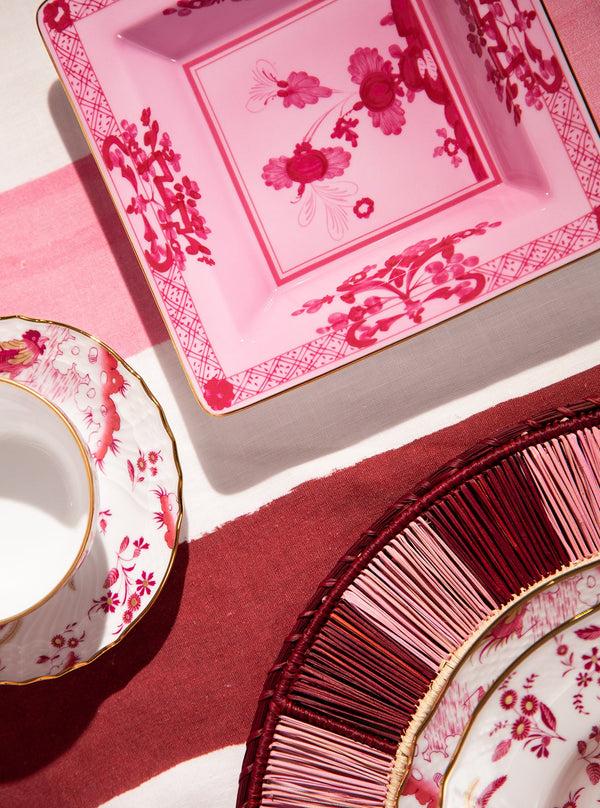 Summerill & Bishop Ginori 1735 Oro Di Doccia Magenta Flat Dinner Plate Set Of 2 26cm