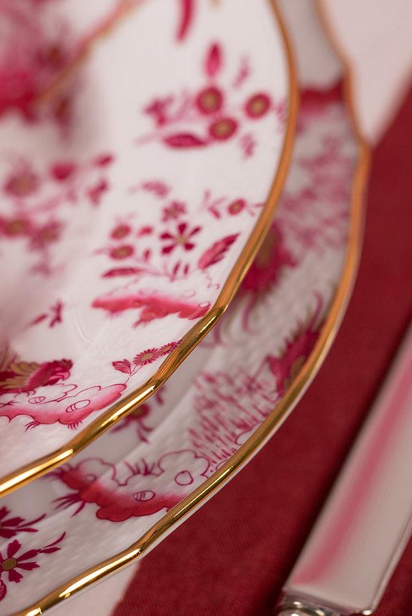 Summerill & Bishop Ginori 1735 Oro Di Doccia Magenta Soup Plate Set Of 2 24cm