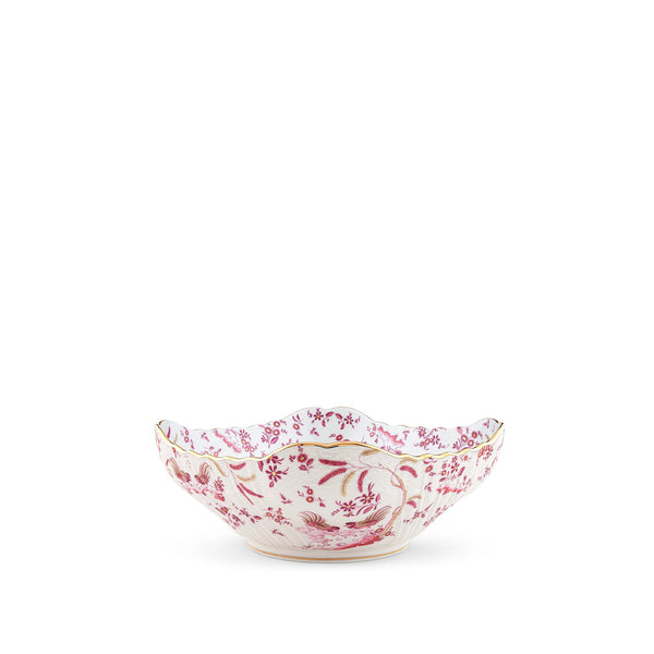 Summerill & Bishop Ginori 1735 Oro Di Doccia Magenta Squared Salad Bowl 25cm