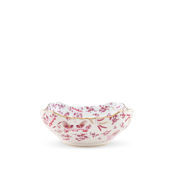 summerill & bishop Ginori 1735 Oro di Doccia Magenta Squared Salad Bowl 25cm