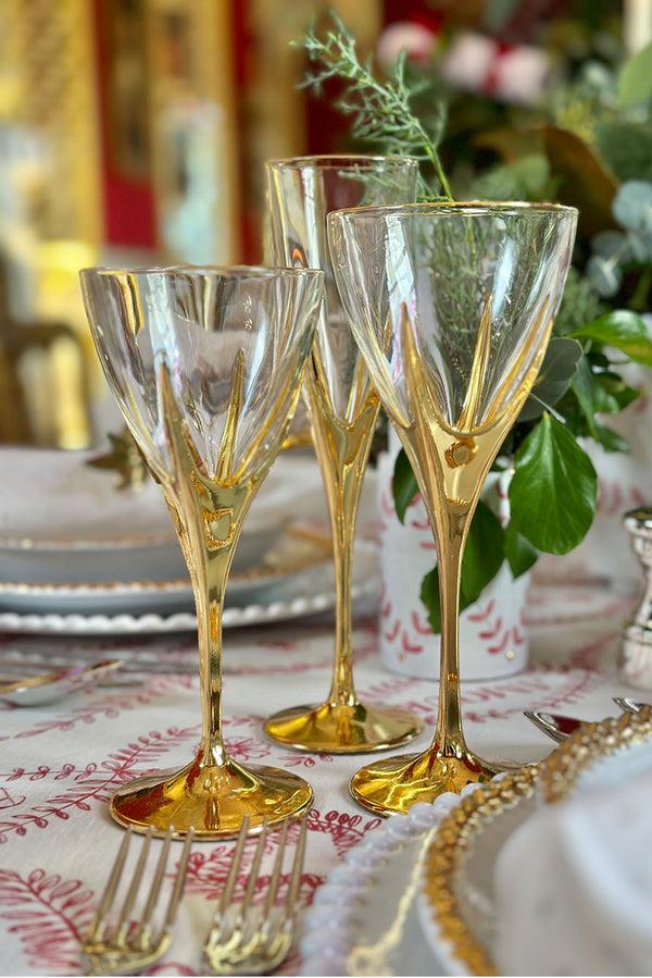 Summerill & Bishop Gold Art Deco Hand Decorated Water Glass Tumbler