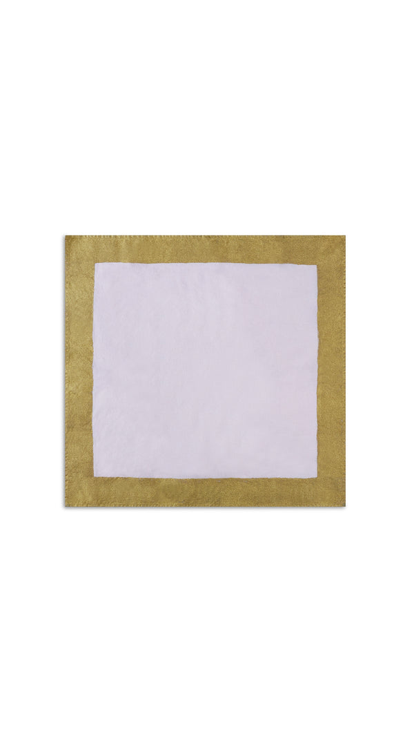 Summerill & Bishop 'Gold Edge' Linen Napkin In Pale Pink 50x50cm