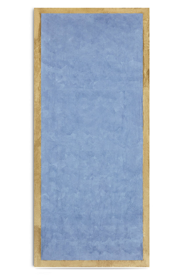 summerill & bishop 'Gold Edge' Linen Tablecloth in Pale Blue