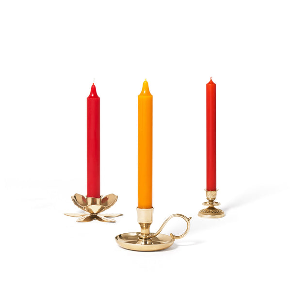 Summerill & Bishop Gold Plated Chiselled Candle Holder By Trudon