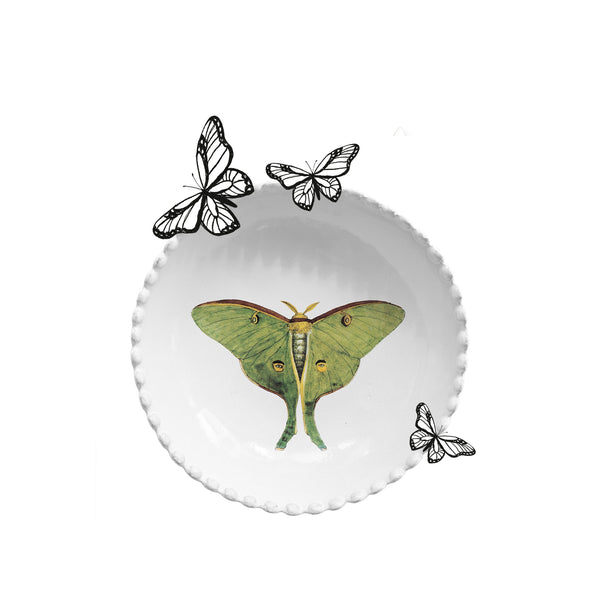 Summerill & Bishop Green Butterfly Bowl By Astier De Villatte 21.5cm