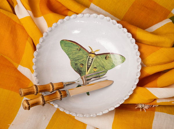 Summerill & Bishop Green Butterfly Bowl By Astier De Villatte 21.5cm