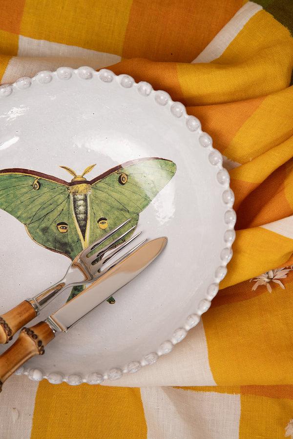 Summerill & Bishop Green Butterfly Bowl By Astier De Villatte 21.5cm