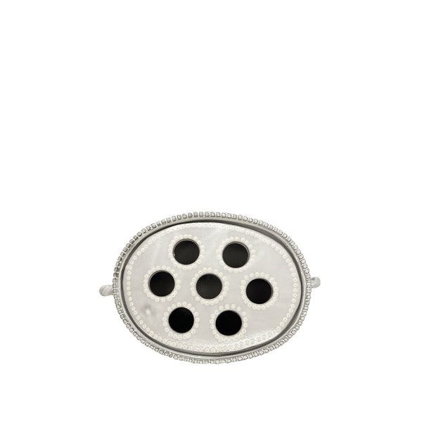 Summerill & Bishop Green Laurel Gold Ornaments Tulipiere Vase With Twisted Handles 16cm