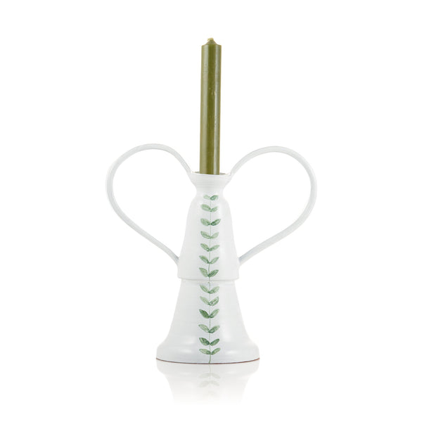 Summerill & Bishop Green Laurel Simple Candle Holder 22cm