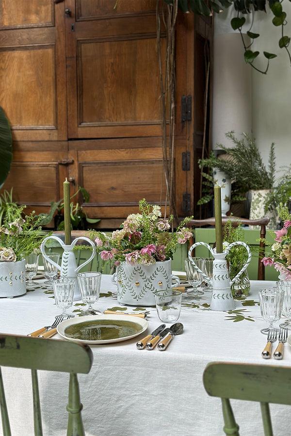 Summerill & Bishop Green Laurel Simple Candle Holder 22cm