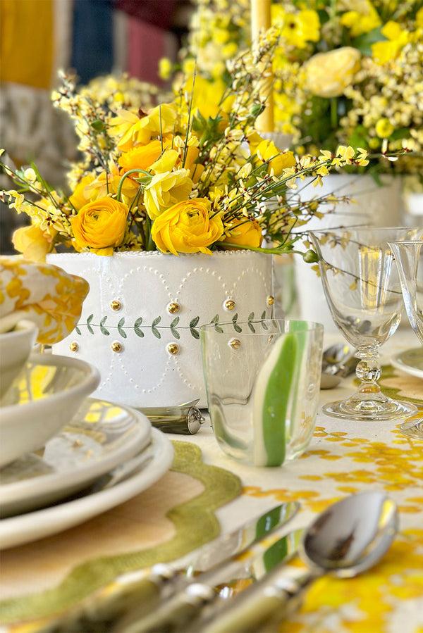 Summerill & Bishop Green Laurel Simple Tulipiere Vase 15cm