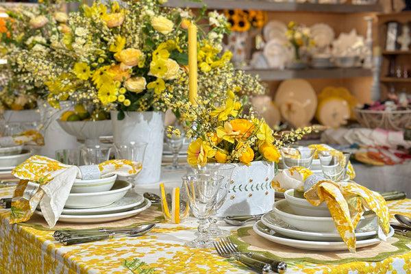 Summerill & Bishop Green Laurel Stripe Handles Candle Holder 20cm